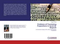Couverture de Problems of Translating Prepositions in Surat Al-Baqarah