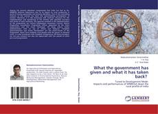 Copertina di What the government has given and what it has taken back?