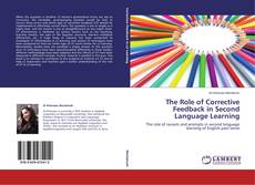 Capa do livro de The Role of Corrective Feedback in Second Language Learning 