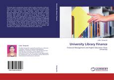 Copertina di University Library Finance