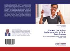 Buchcover von Factors that Affect Performance in K.C.P.E. Examination