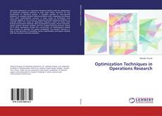 Buchcover von Optimization Techniques in Operations Research