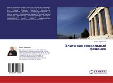Элита как социальный феномен kitap kapağı