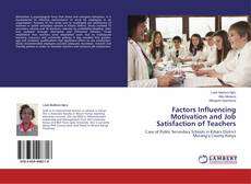 Buchcover von Factors Influencing Motivation and Job Satisfaction of Teachers