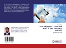 Portada del libro de Three Academic Databases with Arabic language content