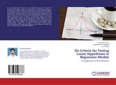 Copertina di On Criteria for Testing Linear Hypotheses in Regression Models