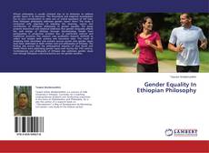 Capa do livro de Gender Equality In Ethiopian Philosophy 