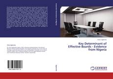 Copertina di Key Determinant of Effective Boards - Evidence from Nigeria