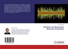 Buchcover von Analysis of Powertrain Acoustic Properties