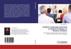 Capa do livro de English Language Learning at Degree Colleges in Andhra Pradesh 