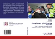 Buchcover von Care of acute spinal injuries patients