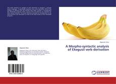 Capa do livro de A Morpho-syntactic analysis of Ekegusii verb derivation 
