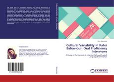 Buchcover von Cultural Variability in Rater Bahaviour: Oral Proficiency Interviews