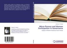 Buchcover von Micro-finance and Women Participation in Governance