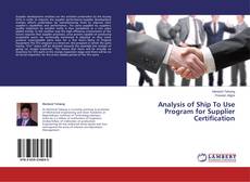 Buchcover von Analysis of Ship To Use Program for Supplier Certification