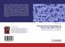 Couverture de Thermoelectric Properties of Porous Bi0.5Sb1.5Te3.0