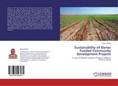 Buchcover von Sustainability of Donor Funded Community Development Projects