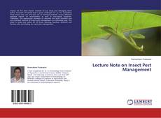 Portada del libro de Lecture Note on Insect Pest Management