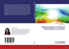 Buchcover von Critical Analysis of School Psychology Curriculum