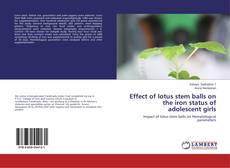 Buchcover von Effect of lotus stem balls on the iron status of adolescent girls