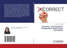 Capa do livro de Learners’ and Teachers’ Perspectives about Error Correction 