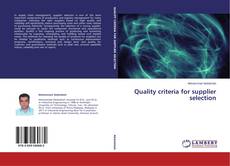 Copertina di Quality criteria for supplier selection