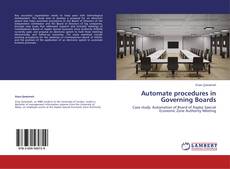 Buchcover von Automate procedures in Governing Boards
