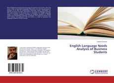 Buchcover von English Language Needs Analysis of Business Students