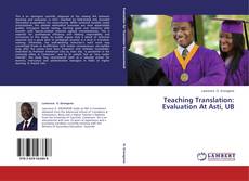 Capa do livro de Teaching Translation: Evaluation At Asti, UB 