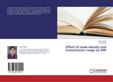 Capa do livro de Effect of node density and transmission range on ZRP 