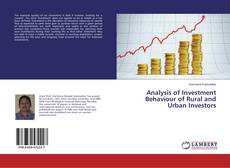 Buchcover von Analysis of Investment Behaviour of Rural and Urban Investors