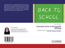 Couverture de Common Error in Paragraph Writing