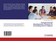 Buchcover von Entrepreneurial Development; Panacea To Unemployment In Nigeria