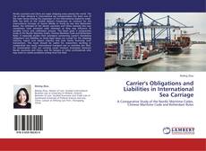 Capa do livro de Carrier's Obligations and Liabilities in International Sea Carriage 