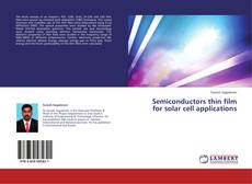 Buchcover von Semiconductors thin film for solar cell applications