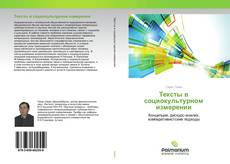 Copertina di Тексты в социокультурном измерении