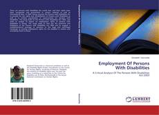 Buchcover von Employment Of Persons With Disabilities