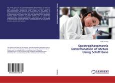 Buchcover von Spectrophotometric Determination of Metals Using Schiff Base