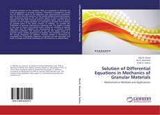 Buchcover von Solution of Differential Equations in Mechanics of Granular Materials