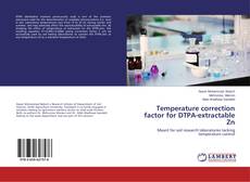 Buchcover von Temperature correction factor for DTPA-extractable Zn