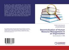 Buchcover von Decentralization of Human Resource Management in an Organization