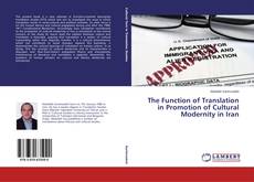 Couverture de The Function of Translation in Promotion of Cultural Modernity in Iran