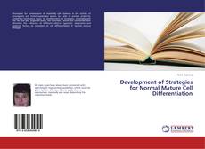 Capa do livro de Development of Strategies for Normal Mature Cell Differentiation 