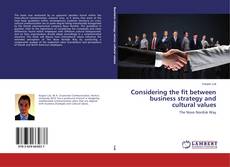 Buchcover von Considering the fit between business strategy and cultural values
