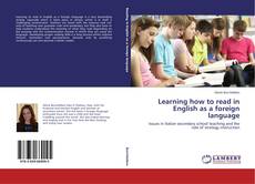 Portada del libro de Learning how to read in English as a foreign language