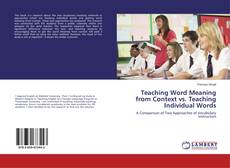 Portada del libro de Teaching Word Meaning from Context vs. Teaching Individual Words
