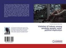 Buchcover von Violation of taboos among omabala paople: socio-political implication