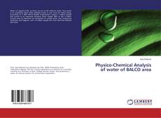 Capa do livro de Physico-Chemical Analysis of water of BALCO area 