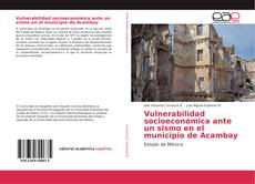 Buchcover von Vulnerabilidad socioeconómica ante un sismo en el municipio de Acambay