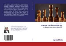 Capa do livro de International criminology 